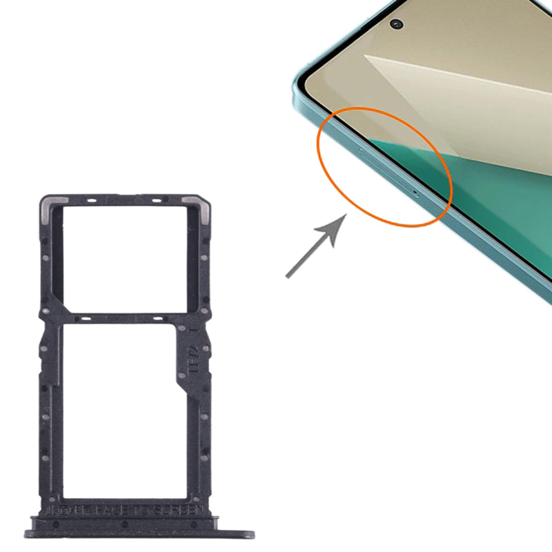 For Xiaomi Redmi Note 13 5G Dual SIM Card Tray Holder Replacement Part (without Logo) For Xiaomi Redmi Note 13 5G Dual SIM Card Tray Holder Replacement Part (without Logo)